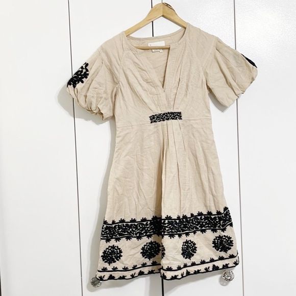 Anthropologie Orla Embroidered Mini Dress Size 2 - Picture 5 of 6